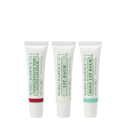Mario Badescu Lip Balm Trio Gift Set products image face on view