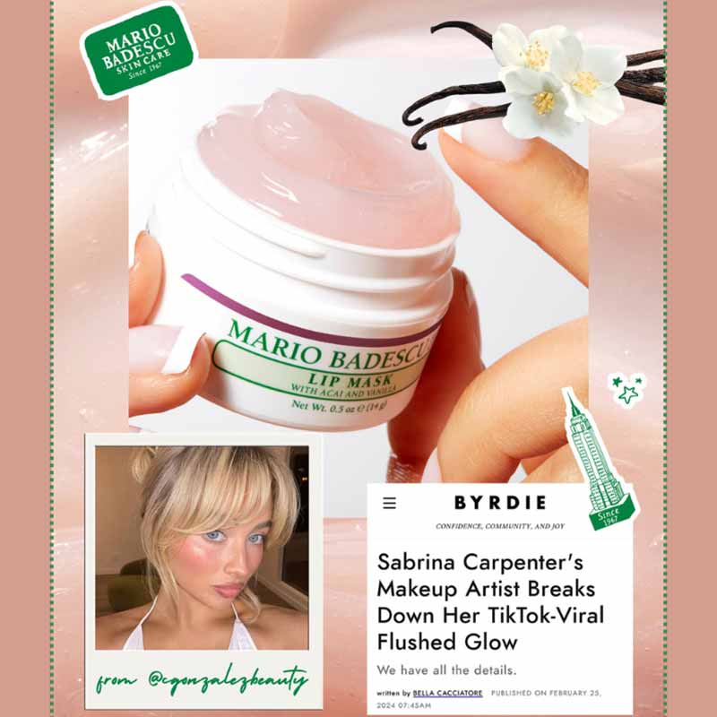 Mario Badescu, Mario Badescu Lip Mask With Acai & Vanilla, Sabrina Carpenter, Sabrina Carpenter Makeup