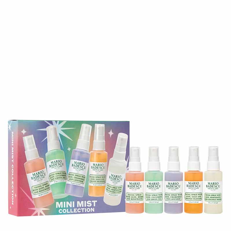Mario Badescu Mini Mist Collection Gift Set product main image products side by side in front of packaging