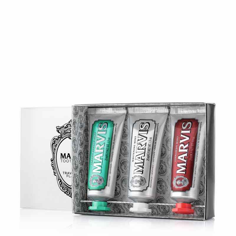 Marvis 3 Flavours Gift Box, marvis toothpaste, travel sized toothpaste,