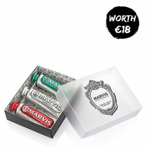 Marvis 3 Flavours Gift Box, marvis toothpaste, travel sized toothpaste, christmas gift