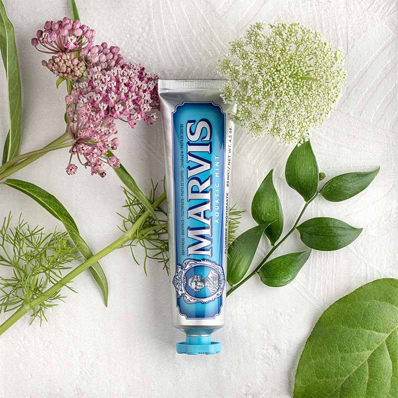 Marvis | Aquatic | Mint | Toothpaste | premium| health | freshness | oral | cleanse teeth | mouth | gums | flavour | clean | freshens breath