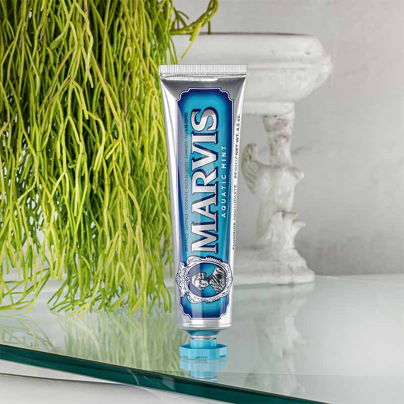 Marvis | Aquatic | Mint | Toothpaste | premium| health | freshness | oral | cleanse teeth | mouth | gums | flavour | clean | freshens breath