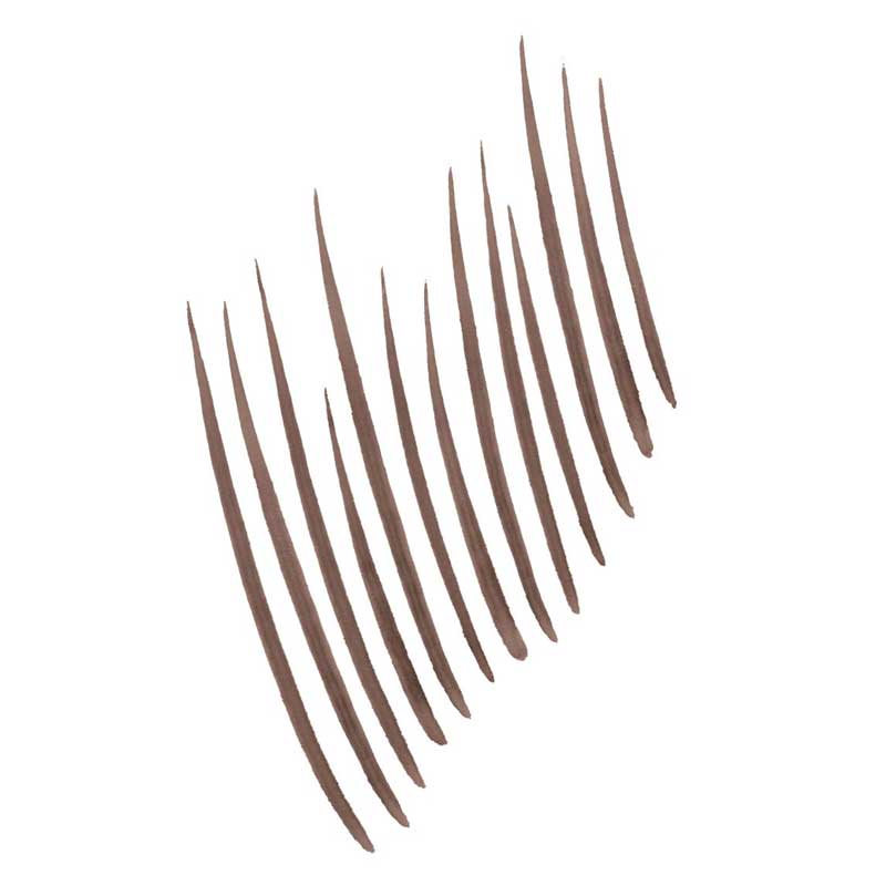 Maybelline Build-A-Brow 2-in-1 Brow Pen & Gel | Fuller brows in 2 easy steps | Ultra-precise pen for realistic hair-like strokes | Clear sealing gel for long-lasting hold | Waterproof and sweat-resistant | Up to 24-hour wear | Deep Brown Swatch
