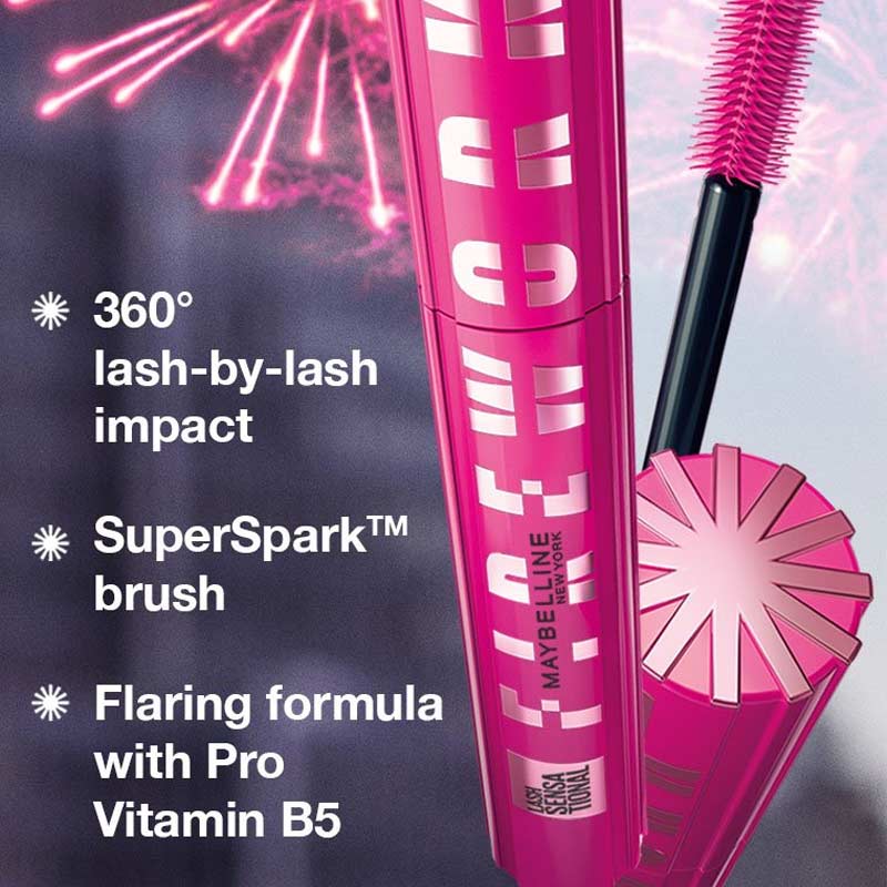 Maybelline | Lash Sensational Firework Mascara | extreme length | volume | clump-resistant | lash lift | up to 24 hours | gel mascara | smudge-resistant | waterproof