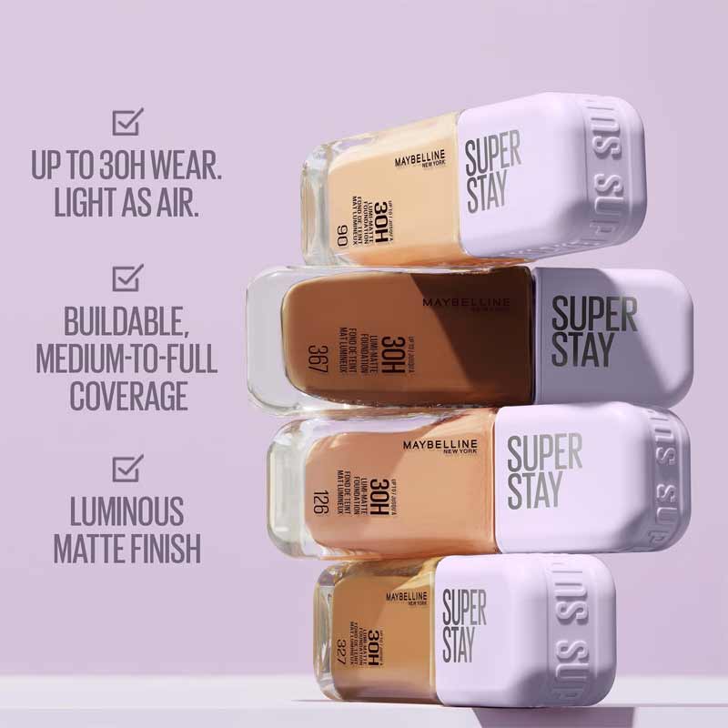 Maybelline Super Stay 30H Lumi-Matte Foundation Key Benefit