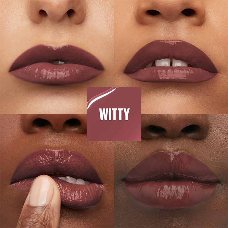 Maybelline SuperStay Vinyl Ink Liquid Lipstick | shade witty lipstick | dark purple lip gloss | wet look