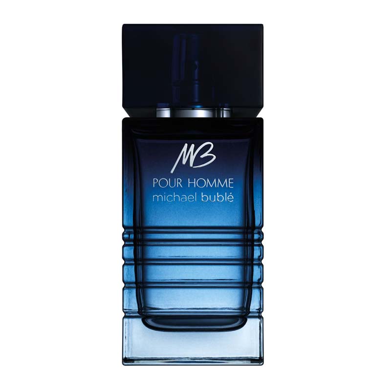 Michael Bublé | Pour Homme | refined | woody | fragrance |  men | blending | spicy notes | ginger | grapefruit | bergamot | pink pepper | floral | geranium | neroli | white wood | sophisticated | scent | rich base | patchouli | musk | sandalwood | modern | depth | complexity 
