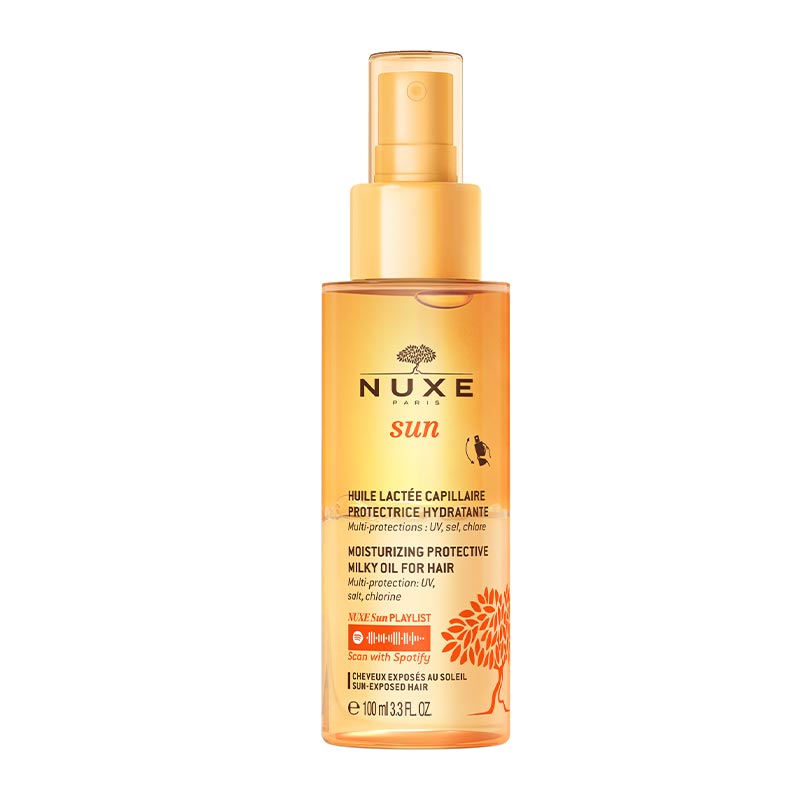 NUXE Sun Milky Oil Hair Mist | milky oil for dry hair | uv protection