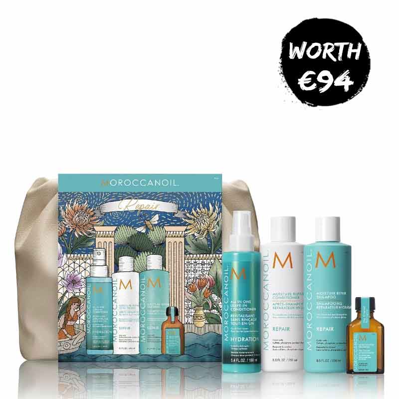 Moroccanoil Christmas Repair Gift Set, damaged hair, Christmas gift sets, Hair repair products, Moroccanoil treatment