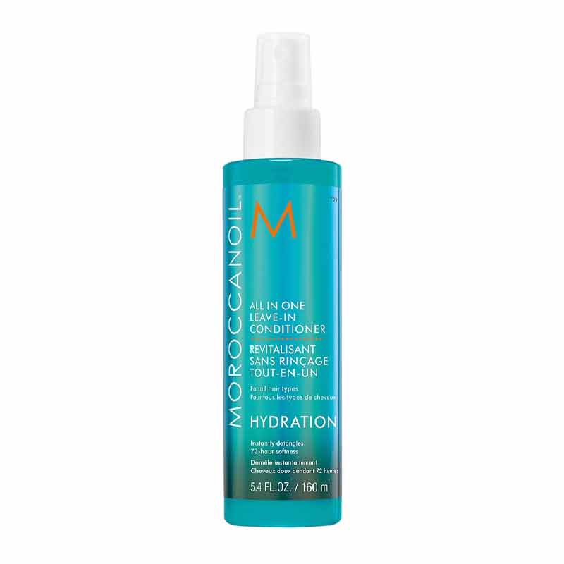 Moroccanoil Hydration All In One Leave-In Conditioner, lightweight conditioner, detangling leave in conditioner, haircare for dry hair, heat protection spray 