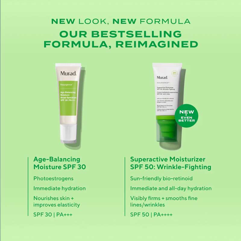 Murad Resurgance Superactive Moisturiser SPF 50: Wrinkle-Fighting New Packaging & Formula Update