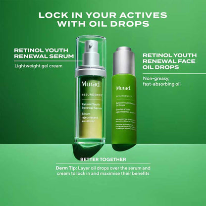 Murad Resurgence Retinol Youth Renewal Serum & Oil Skincare Routine