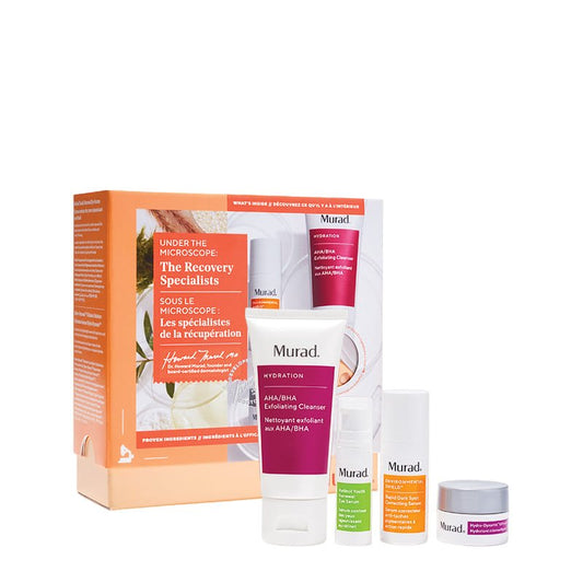Murad | Recovery | Specialists | Christmas | Gift Set | brightening | renewing | Murad | AHA / BHA|  Exfoliating Cleanser | Rapid Dark Spot | Correcting Serum | Retinol | Youth Renewal | Eye Serum | Hydro-Dynamic | Ultimate Moisture | fight wrinkles | fine lines powerfully | brightening | complexion 