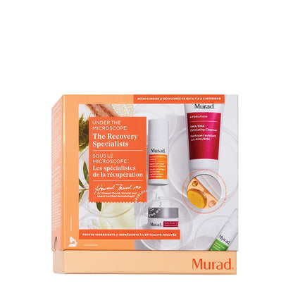 Murad | Recovery | Specialists | Christmas | Gift Set | brightening | renewing | Murad | AHA / BHA|  Exfoliating Cleanser | Rapid Dark Spot | Correcting Serum | Retinol | Youth Renewal | Eye Serum | Hydro-Dynamic | Ultimate Moisture | fight wrinkles | fine lines powerfully | brightening | complexion 