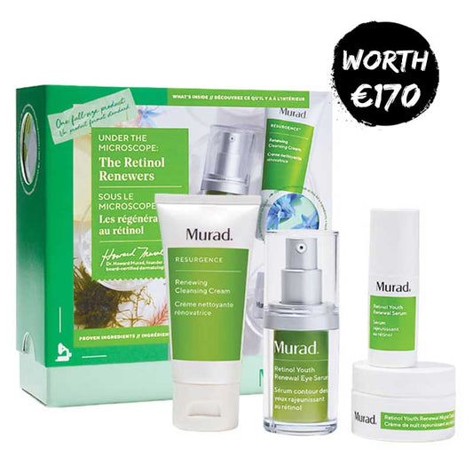 Murad | Retinol Renewers | Christmas Gift Set | anti-aging products | Renewal Range | Cleansing Cream | Youth Serum | Eye Serum | Night Cream | powerhouse | reduce wrinkles | firm the skin