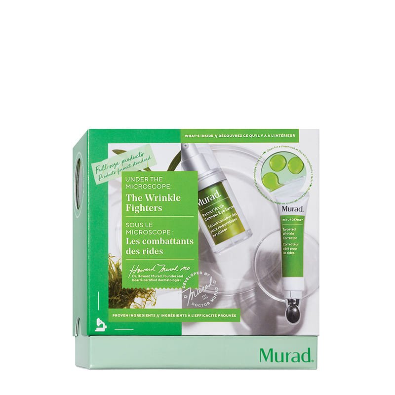  Murad | The Wrinkle Fighters | Christmas | Gift Set | powerful | wrinkle-busting | anti-aging | Targeted Wrinkle Corrector | Retinol | Youth Eye Serum | skincare routine | wrinkles | instant | magic