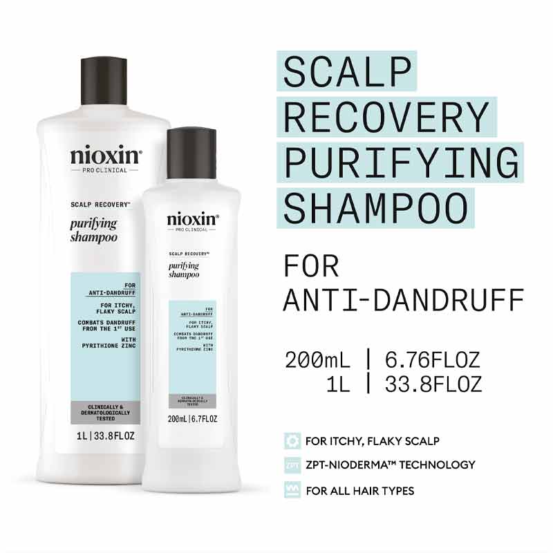 Nioxin Scalp Recovery Purifying Shampoo, anti dandruff shampoo