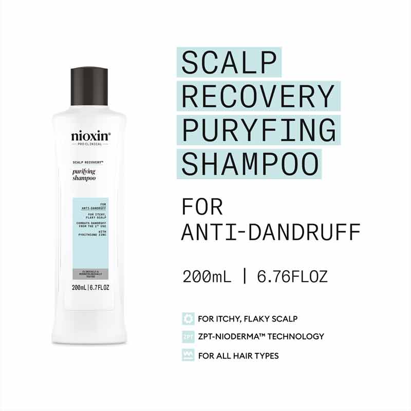 Nioxin Scalp Recovery Purifying Shampoo, anti dandruff shampoo, itchy & flaky scalp,
