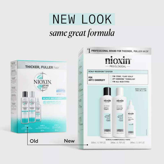 Nioxin | Scalp Recovery | Kit | three piece | haircare set | itchy |  flaky | dry | shampoo | conditioner | leave in treatment | simplify | hair wash | scalp | comfortable | nourished