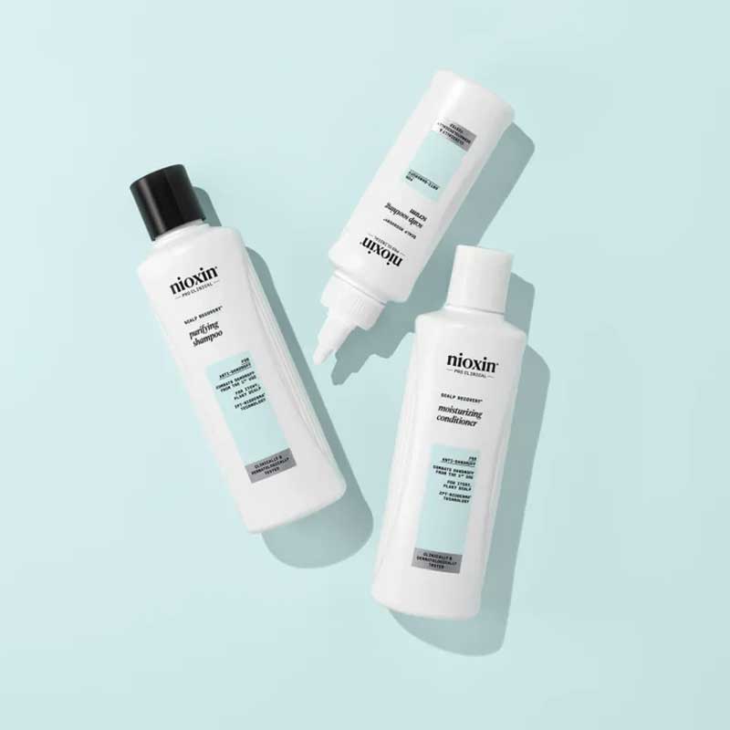 Nioxin | Scalp Recovery | Kit | three piece | haircare set | itchy |  flaky | dry | shampoo | conditioner | leave in treatment | simplify | hair wash | scalp | comfortable | nourished 