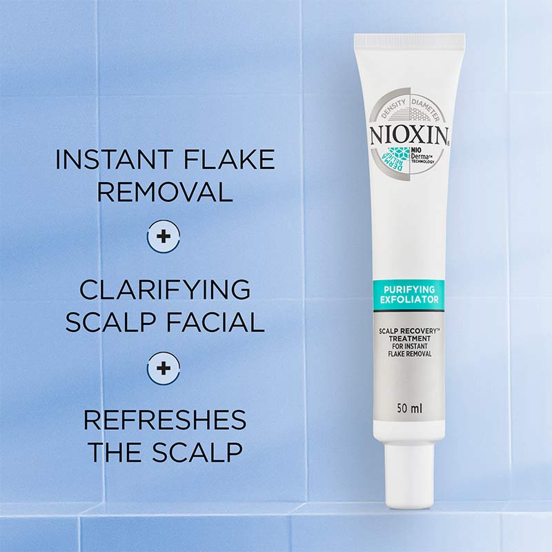 Nioxin | Scalp | Recovery | Purifying | Exfoliator | professional grade | anti-dandruff | cleanses | soothes | flake-free | dermatologically tested | treatment | reduces flaking | scalp irritation | nourishing 