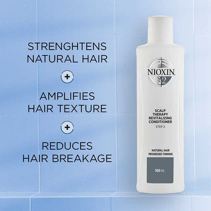 Nioxin | System | 2 | Revitaliser | Conditioner | optimises | hair | scalp | thicken | natural | protects | strengthens |, controlling | moisture | balance | rehydrate | Professional | real results 
