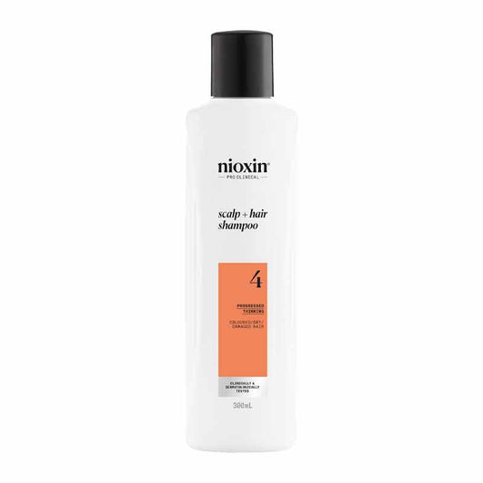 Nioxin System 4 Cleanser Shampoo, hair thinning, coloured hair with progressed thinning