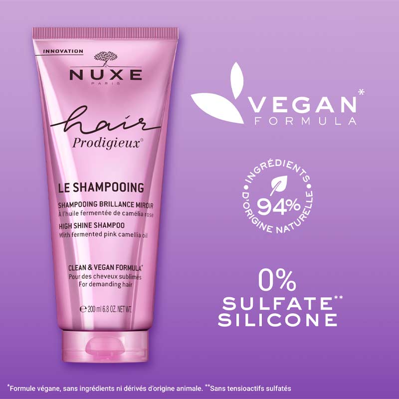 NUXE Hair Prodigieux High Shine Shampoo | sulphate and silicone free shampoo | vegan haircare