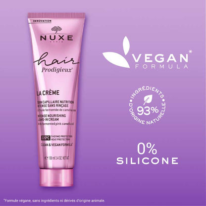 NUXE | Hair Prodigieux Intense Nourishing Leave-in Cream | silicone free haircare | vegan haircare | leave in hair treatment