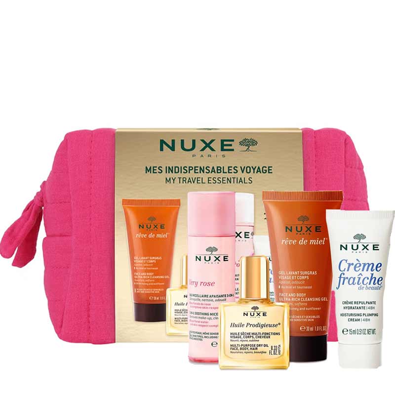 NUXE My Travel Essentials Set, travel size skincare