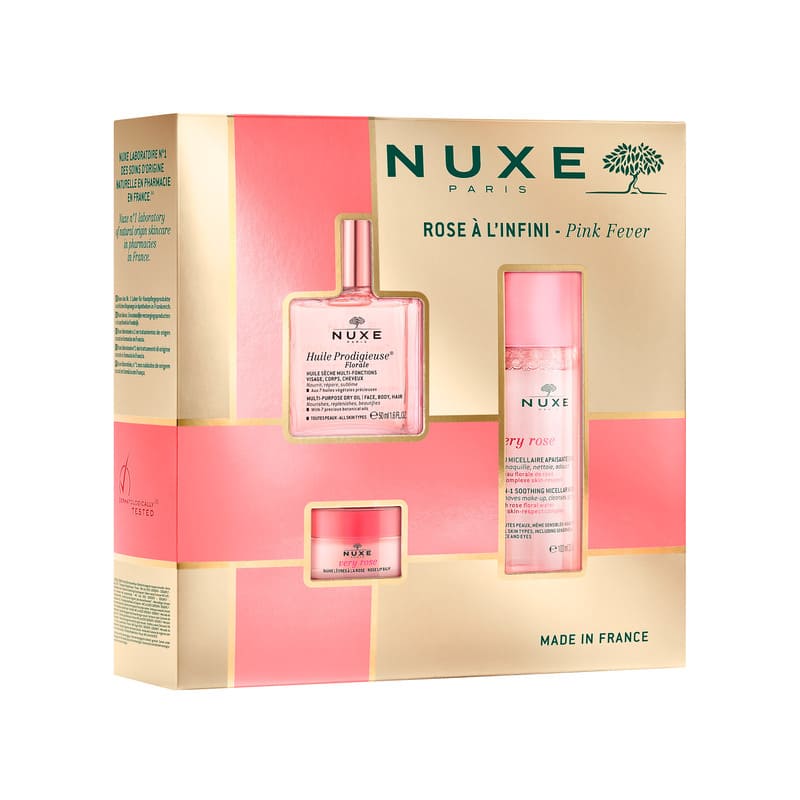 Nuxe pink fever gift set, huile prodigieuse florale