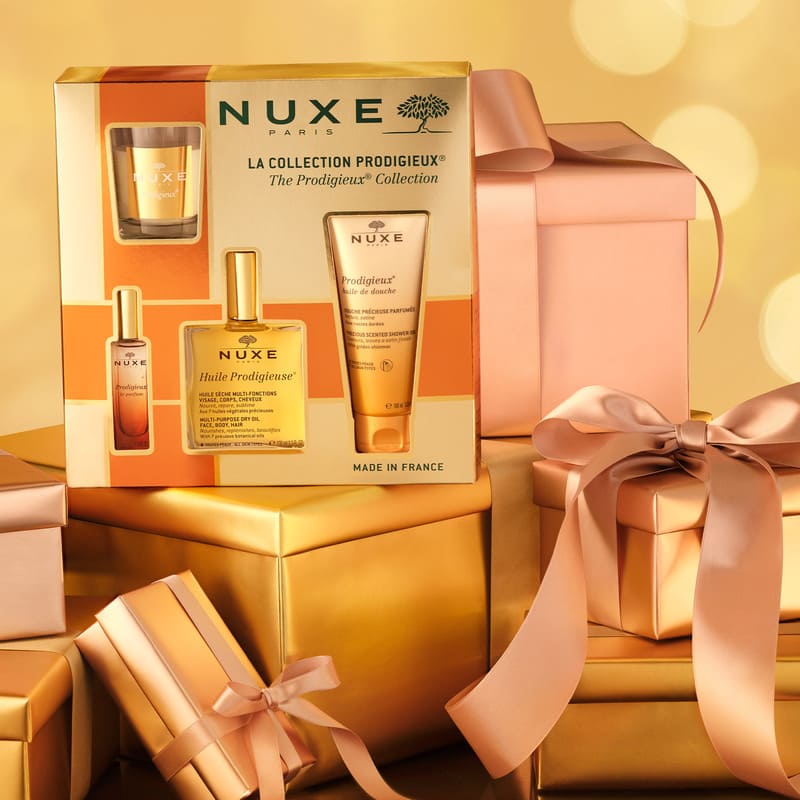 Nuxe the prodigieuse collection gift set, huile prodigieuse scented shower gel