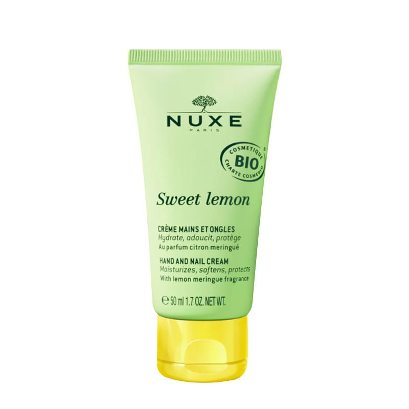 NUXE | Sweet Lemon | Hand & Nail Cream | organic | vegan | moisturizing | lemon fragrance | soft | melting texture | intense comfort |protection