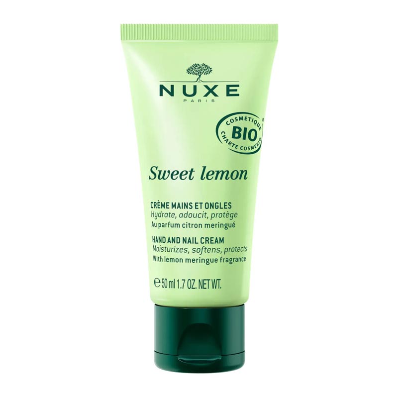 NUXE | Sweet Lemon | Hand & Nail Cream | organic | vegan | moisturizing | lemon fragrance | soft | melting texture | intense comfort |protection