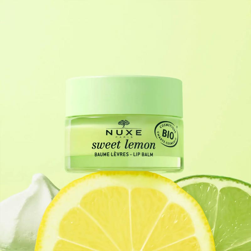 NUXE | Sweet Lemon | Lip Balm | organic | vegan | moisturizing | irresistible |luxurious |melting |fresh | nourish |smooth | soft