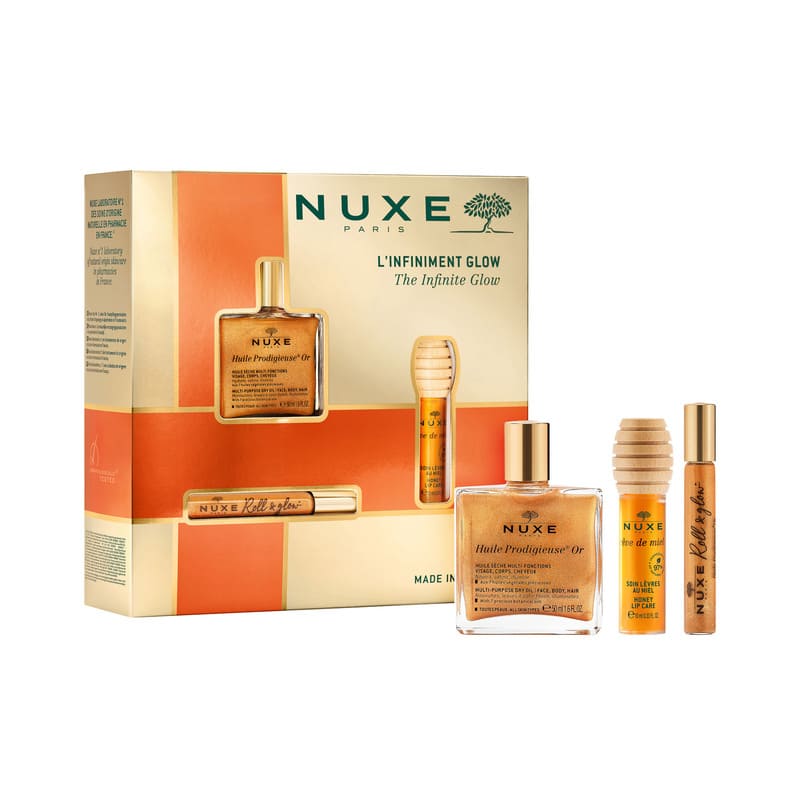 NUXE The Infinite Glow Gift Set, reve de miel honey lip care