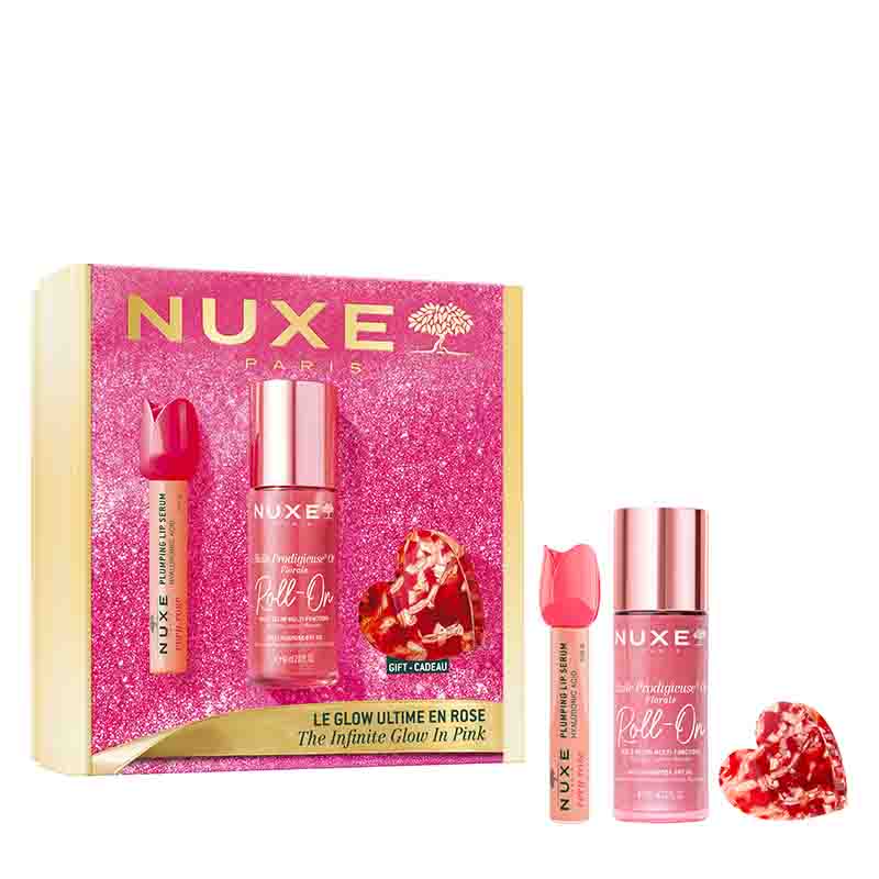 NUXE The Infinite Glow In Pink Gift Set with products