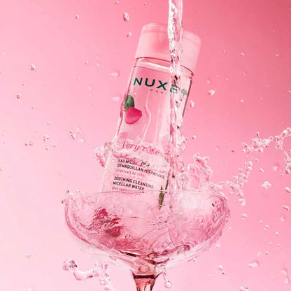 NUXE Very Rose Soothing Cleansing Micellar Water Stylised Image in glass