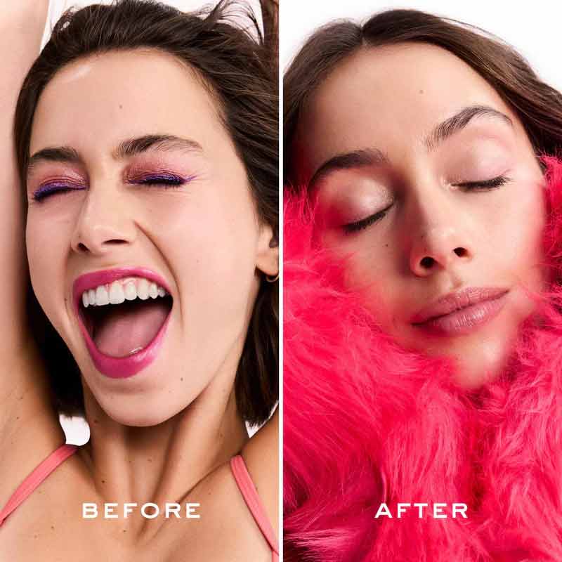 NUXE Very Rose Waterproof Eye & Lip Makeup Remover Before & After