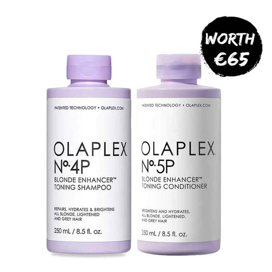 Olaplex Blond Enhancer Shampoo & Conditioner Duo | No.4P Blonde Enhancer Toning Shampoo | No.5P Blonde Enhancer Toning Conditioner | Neutralizes brassiness | Enhances vibrancy | For blonde, highlighted, and gray hair | Radiant, revitalized locks