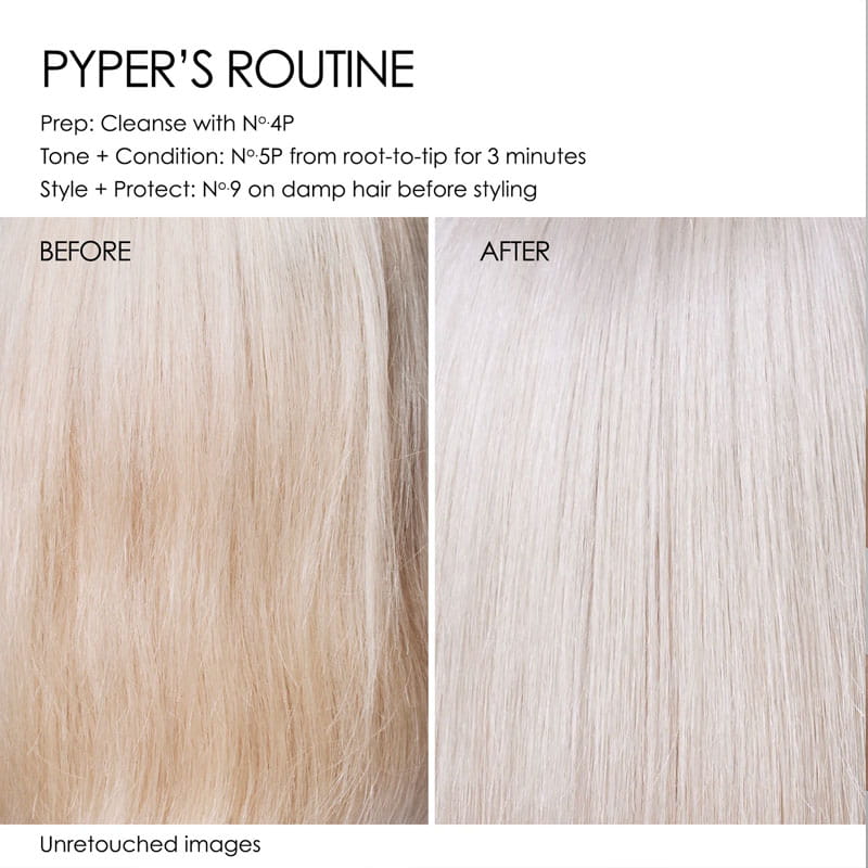 Olaplex No.5P Blonde Enhancer Toning Conditioner |  targets yellow tones | neutralizes | reduces brassiness | effortless detangling | weightless softness | radiant blonde hair.