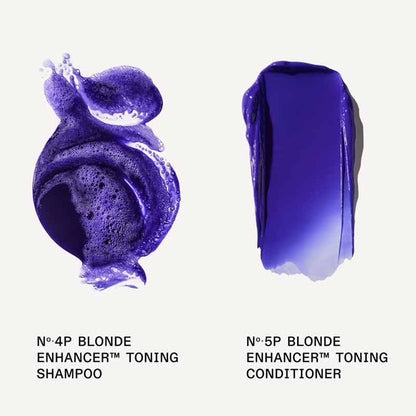 Olaplex No.4P Blonde Enhancer Toning Shampoo and conditioner textures
