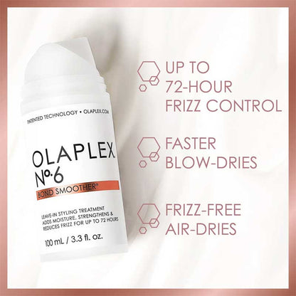 Olaplex No.6 Bond Smoother | Revolutionary Styling Product | Highly Concentrated Leave-In Smoothing Crème | Patented Olaplex Bond-Building Technology | Repairs, Strengthens, Adds Moisture | Salon-Style Smooth Hair
