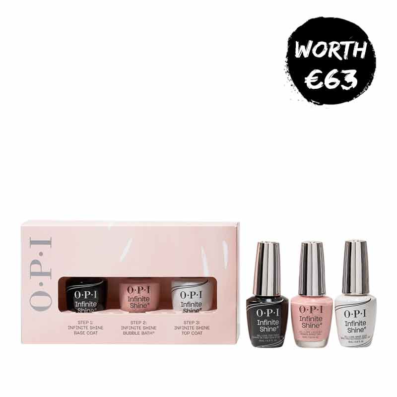 OPI Infinite Shine Pink Trio Gift Set, high shine nail polish, nail set