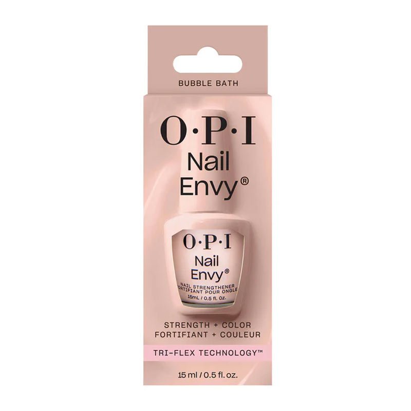 OPI Nail Envy Bubble Bath Nail Strengthener | nude nail polish | color | colour | strengthener | toughen up nails big time | Tri-Flex Technology