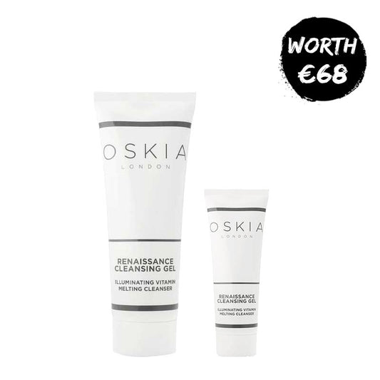 Oskia London | Renaissance Cleansing Gel Illuminating Vitamin Facial Cleanser | Gel to Oil Cleanser |  Brightening Cleanser 