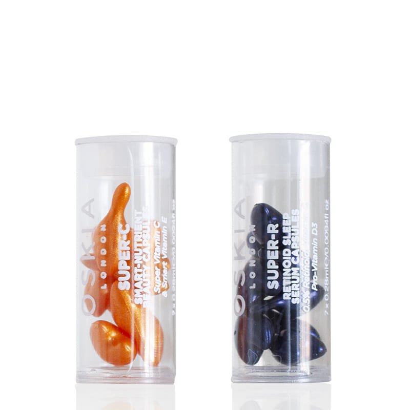 Oskia London | Super-C & Super-R Capsules Duo | Vitamin C Serum | Retinoid Serum | Retinol | Biodegradable capsules