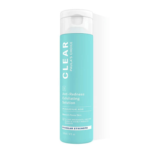 Paula's Choice | Clear Anti-Redness Exfoliating Solution Regular Strength | Liquid Exfoliant | 2% Salicylic Acid | Banishes Dullness | Banishes Blemishes | Reveals Fresher, Clearer Skin