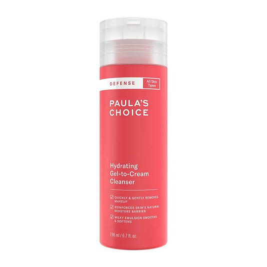 Paula's Choice Defense Hydrating Gel-to-Cream Cleanser | makeup remover | hydrating face wash